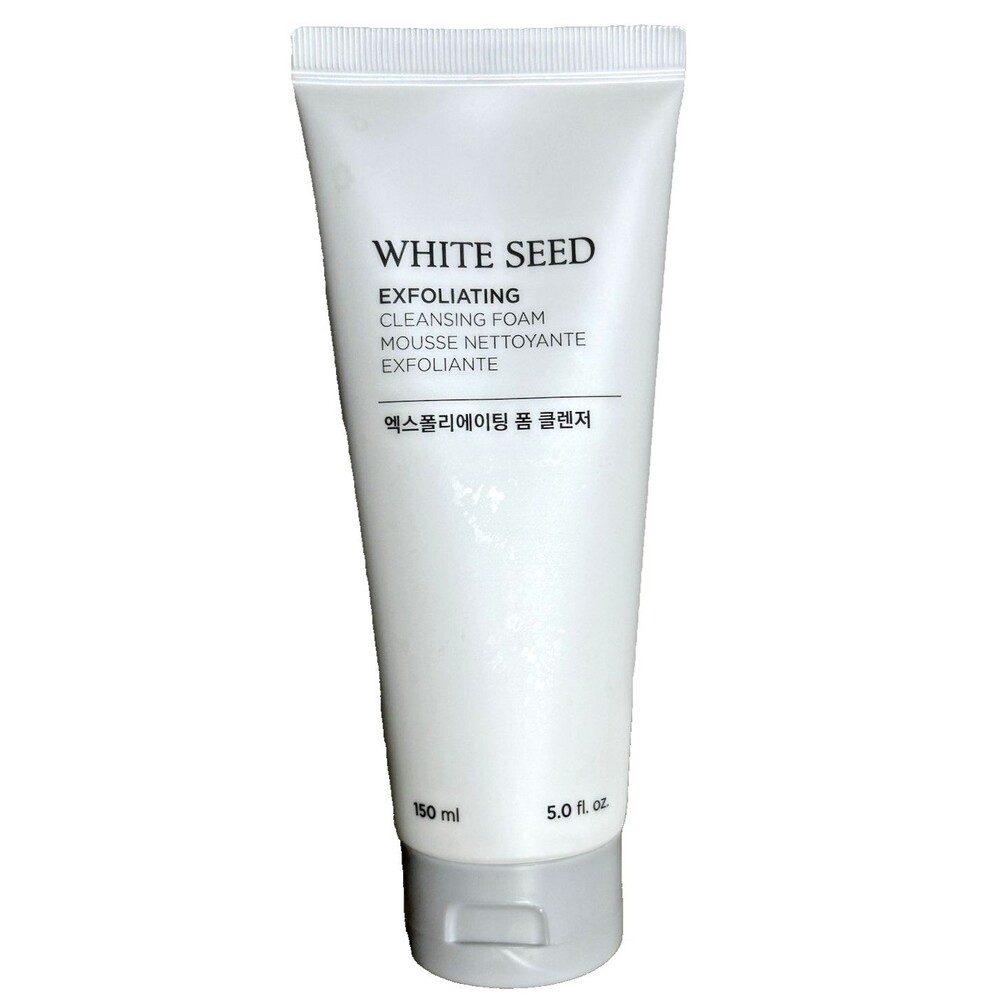 The Face Shop White Seed Exfoliating Cleansing Foam, 5 oz 150ml New